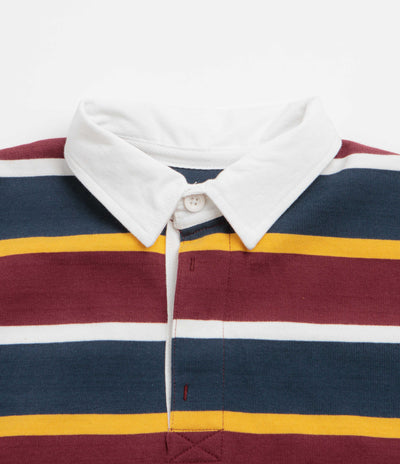 Opensider Classic Rugby Shirt - Burgundy Multi-Stripe