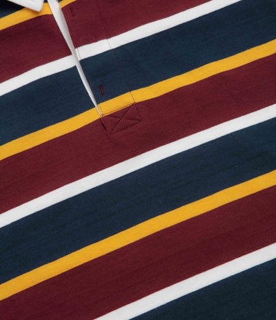 Opensider Classic Rugby Shirt - Burgundy Multi-Stripe
