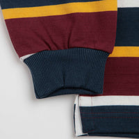Opensider Classic Rugby Shirt - Burgundy Multi-Stripe thumbnail