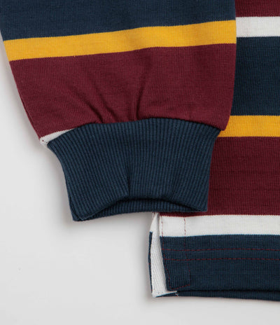 Opensider Classic Rugby Shirt - Burgundy Multi-Stripe