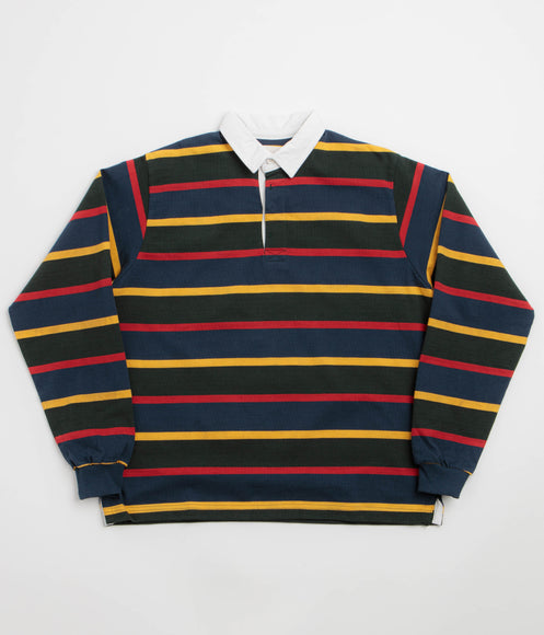 Opensider Classic Rugby Shirt - Forest Multi-Stripe