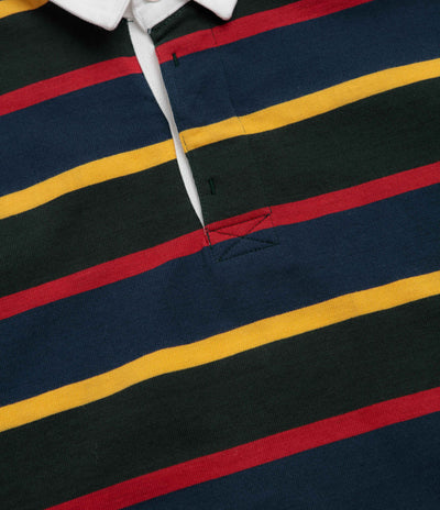 Opensider Classic Rugby Shirt - Forest Multi-Stripe