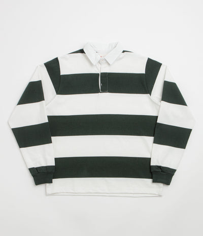 Opensider Classic Rugby Shirt - Green Wide-Stripe