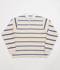 Opensider Classic Rugby Shirt in Off White Multi-Stripe