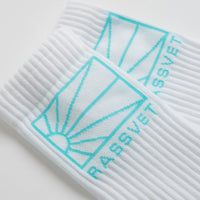 Rassvet Logo Socks in White thumbnail