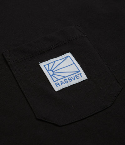 Rassvet Pocket Tag Long Sleeve T-Shirt - Black