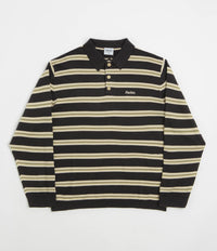 Parlez Aspen Long Sleeve Polo Shirt in Black