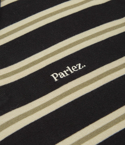 Parlez Aspen Long Sleeve Polo Shirt in Black