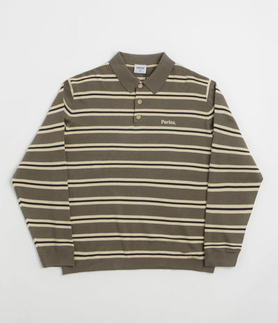 Parlez Aspen Long Sleeve Polo Shirt in Moss