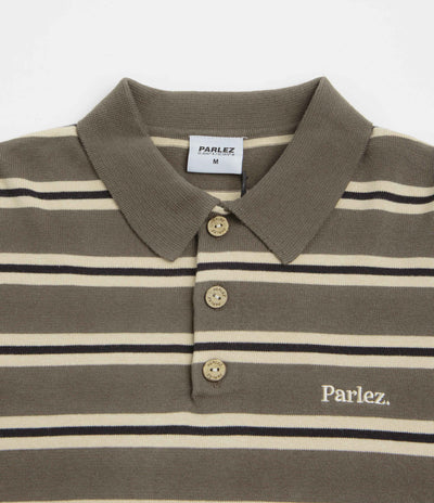 Parlez Aspen Long Sleeve Polo Shirt in Moss