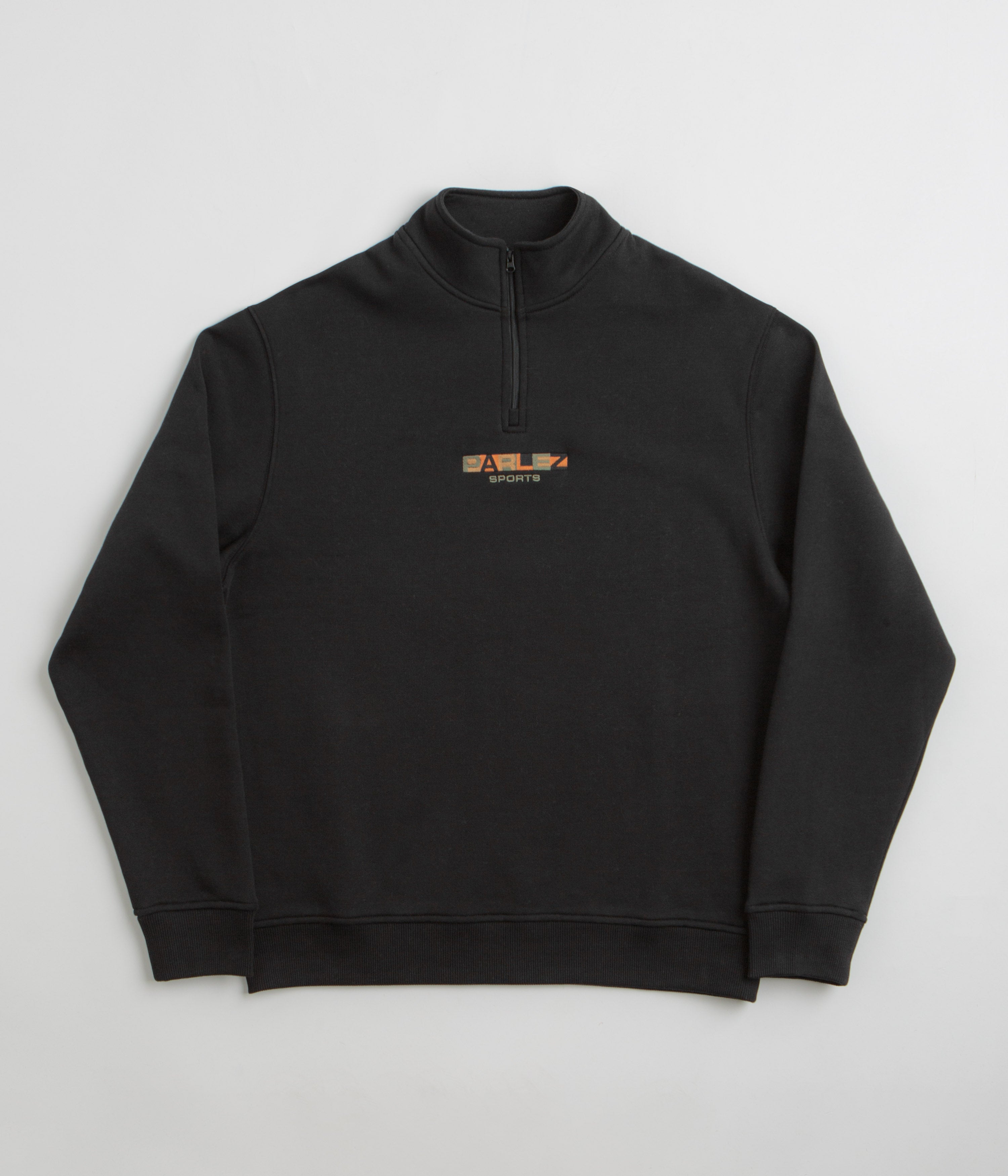 Parlez Ora 1/4 Zip Sweatshirt in Black