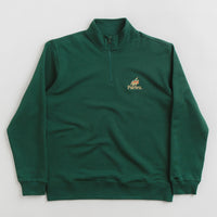 Parlez Wanstead 1/4 Zip Sweatshirt in Deep Green thumbnail