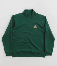 Parlez Wanstead 1/4 Zip Sweatshirt in Deep Green