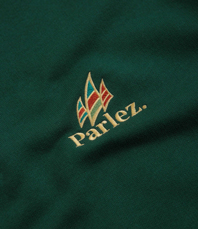 Parlez Wanstead 1/4 Zip Sweatshirt in Deep Green