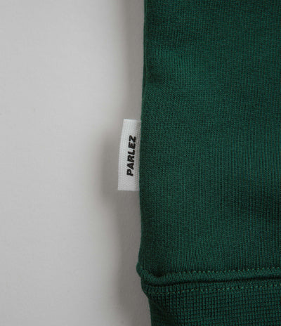 Parlez Wanstead 1/4 Zip Sweatshirt in Deep Green
