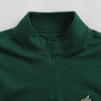 Parlez Wanstead 1/4 Zip Sweatshirt in Deep Green thumbnail