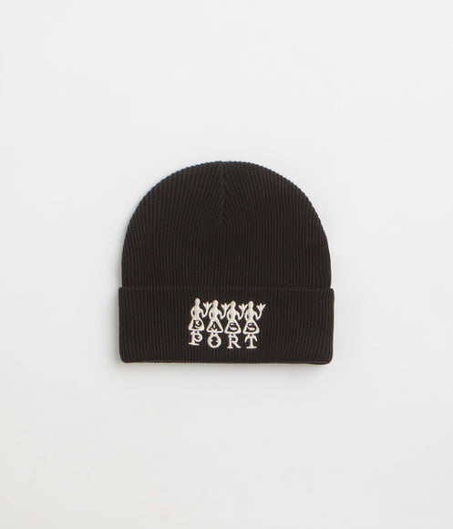 Pass Port 4 Flowers Organic Cotton Beanie - Black
