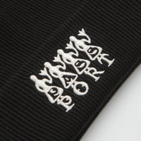 Pass Port 4 Flowers Organic Cotton Beanie in Black thumbnail