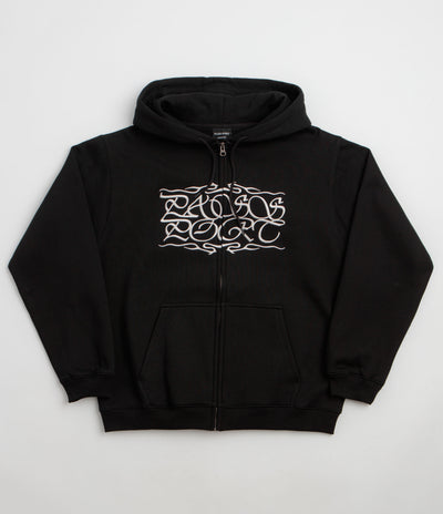 Pass Port Calligraphy Full Zip Hoodie - Black