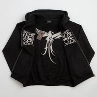 Pass Port Calligraphy Full Zip Hoodie - Black thumbnail