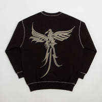 Pass Port Calligraphy Knit Crewneck Sweatshirt in Black thumbnail