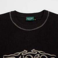 Pass Port Calligraphy Knit Crewneck Sweatshirt in Black thumbnail