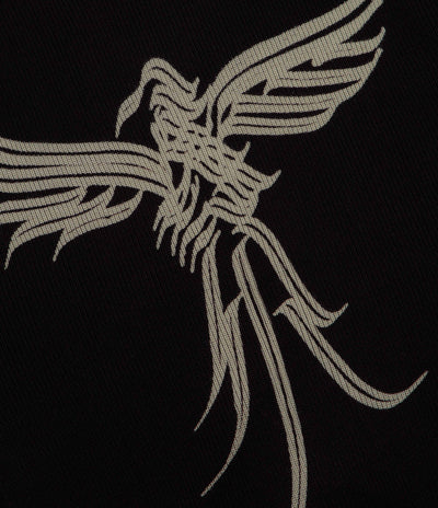 Pass Port Calligraphy Knit Crewneck Sweatshirt in Black