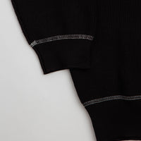 Pass Port Calligraphy Knit Crewneck Sweatshirt in Black thumbnail