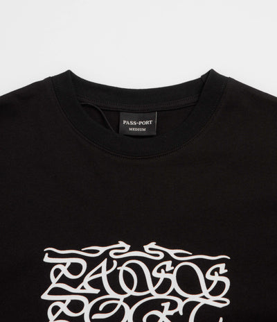 Pass Port Calligraphy T-Shirt - Black