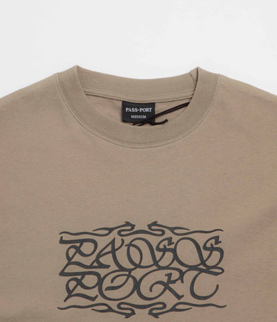 Pass Port Calligraphy T-Shirt in Khaki