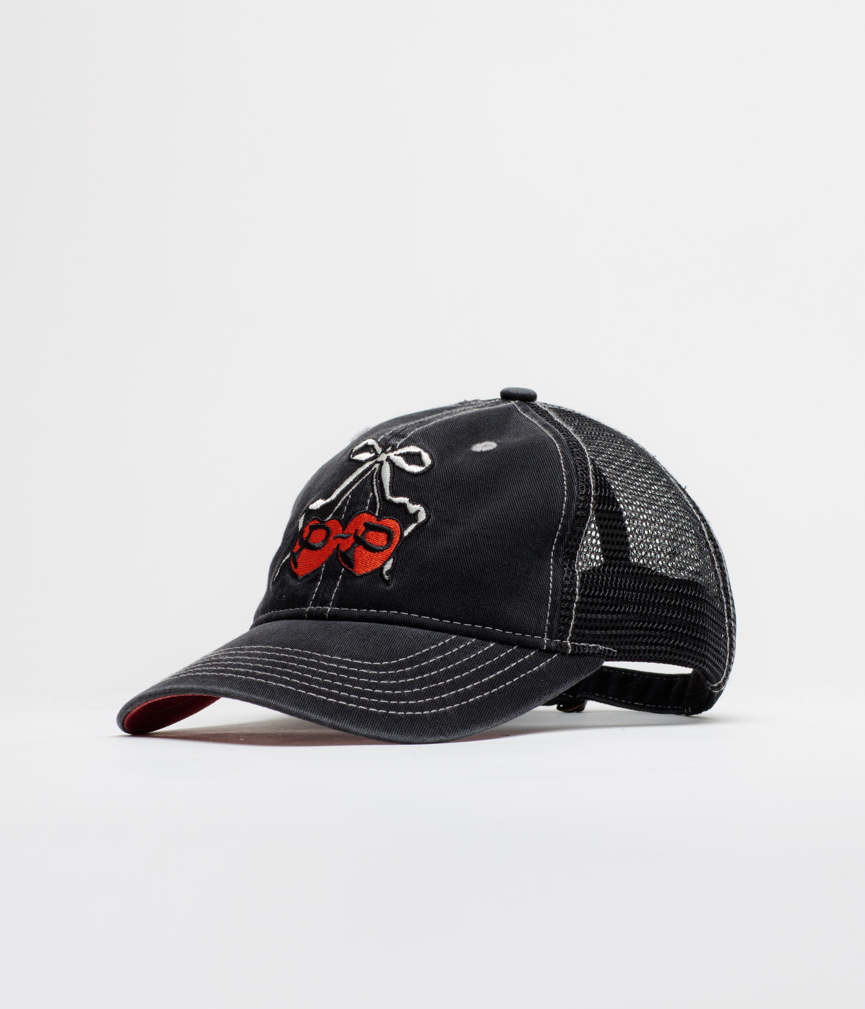 Pass Port Cherries Leagues Trucker Cap - Washed Black
