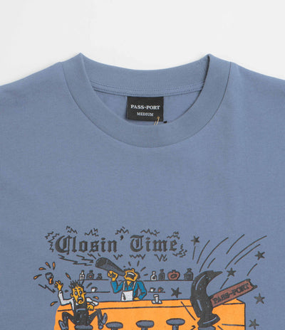 Pass Port Closin' Time T-Shirt in Washed Out Blue