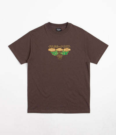 Pass Port Emblem Applique T-Shirt in Bark