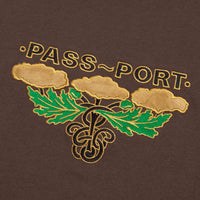 Pass Port Emblem Applique T-Shirt in Bark thumbnail
