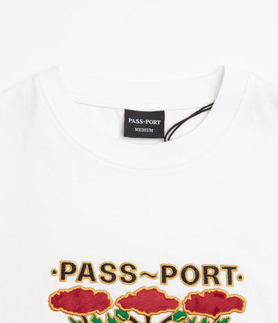 Pass Port Emblem Applique T-Shirt - White