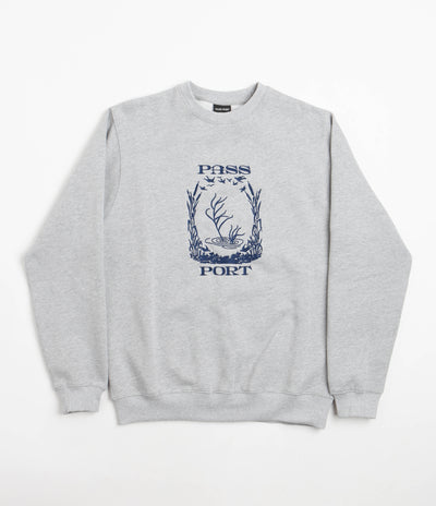 Pass Port Everglade Embroidery Crewneck Sweatshirt - Ash Heather