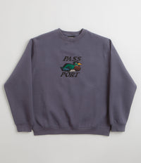 Pass Port Fast Duck Crewneck Sweatshirt in Dusty Blue