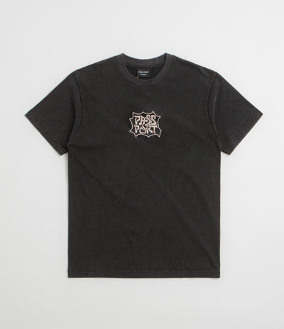 Pass Port Glyph T-Shirt in Acid Black