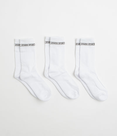 Pass Port Hi Sox Socks (3 Pack) in White