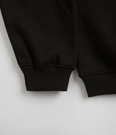 Pass Port Invasive Embroidered Crewneck Sweatshirt - Black