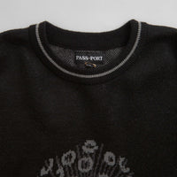 Pass Port Kings X Fountain Mohair Knitted Sweatshirt - Black thumbnail