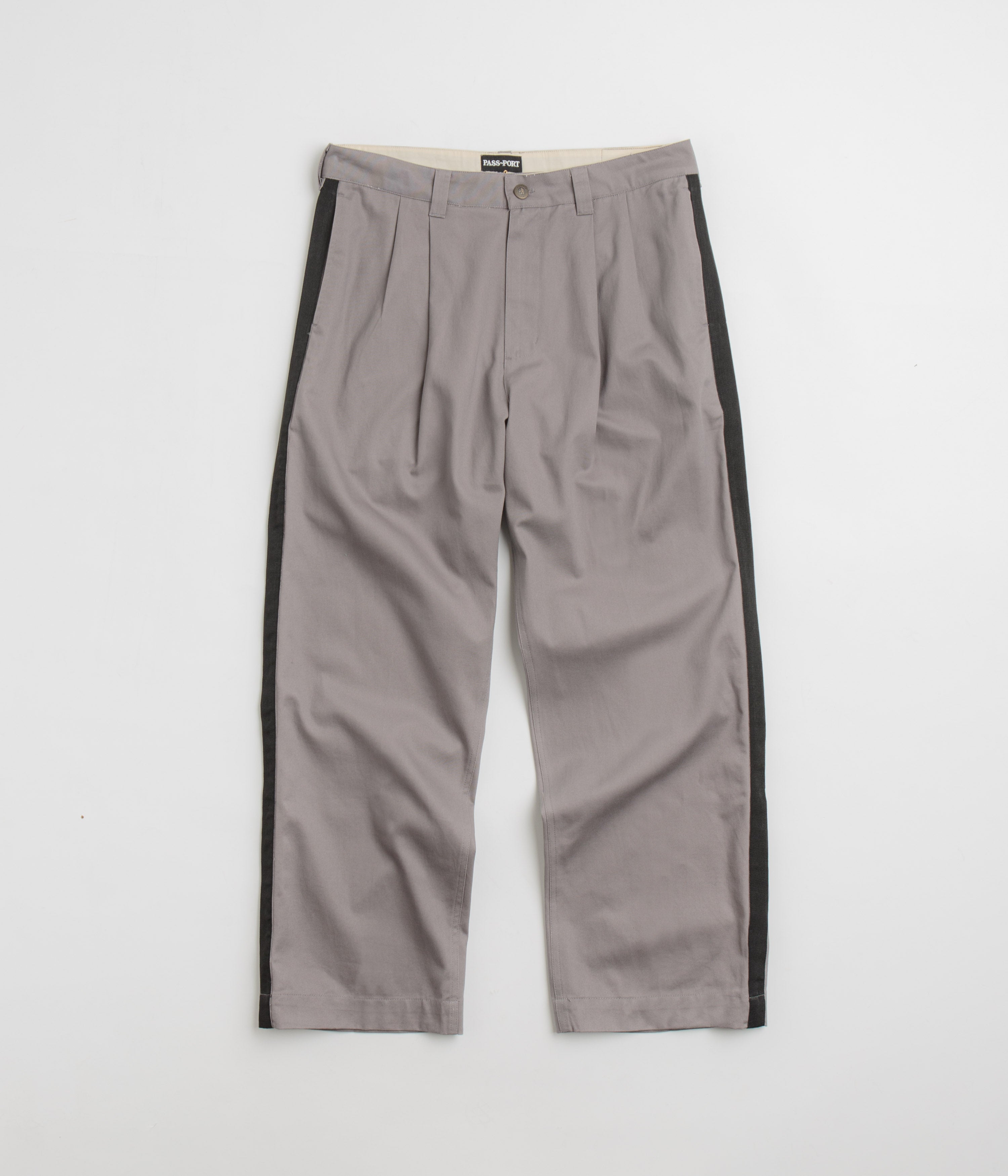Pass Port Leagues Club Striped Pants in Grey and Black