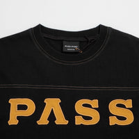Pass Port Letterhead Panel T-Shirt - Washed Black thumbnail