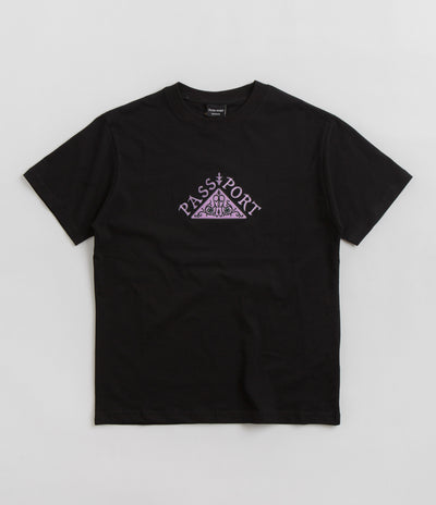 Pass Port Manuscript T-Shirt in Black
