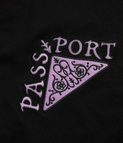 Pass Port Manuscript T-Shirt in Black