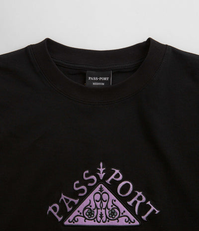 Pass Port Manuscript T-Shirt in Black