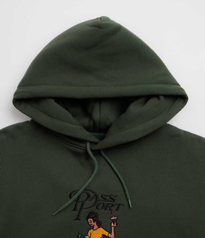 Pass Port Minimal Output Hoodie in Forest Green