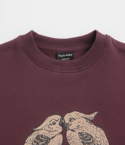 Pass Port Nesting Crewneck Sweatshirt - Berry