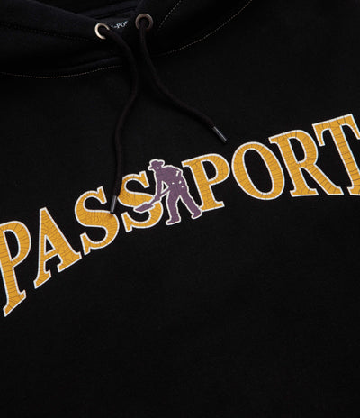 Pass Port Official Contrast Hoodie - Washed Black