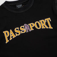 Pass Port Official Contrast T-Shirt in Washed Black thumbnail